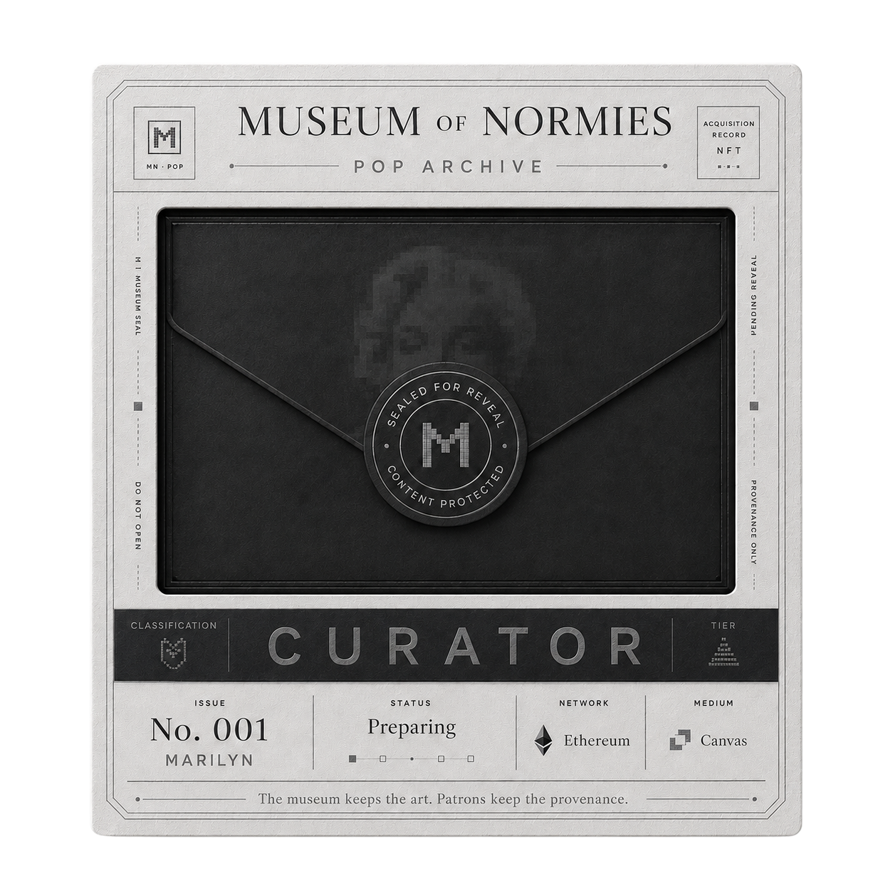 Curator Provenance Record — Issue No. 001: Marilyn